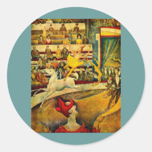 Georges Seurat's The Circus (1891) Classic Round Sticker
