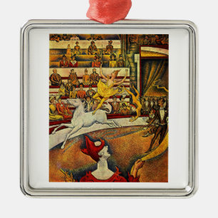 Georges Seurat's The Circus (1891) Metal Tree Decoration