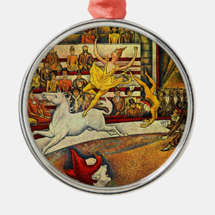 Georges Seurat's The Circus (1891) Metal Tree Decoration
