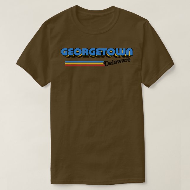 Georgetown Delaware Retro Style Design T-Shirt (Design Front)