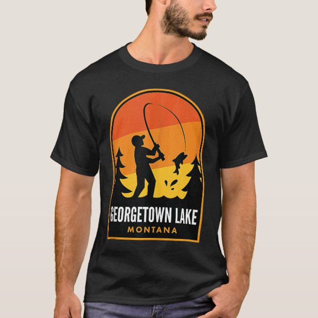 Georgetown Lake Montana Fishing T-Shirt (Front)