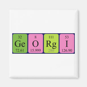 Georgi periodic table name magnet