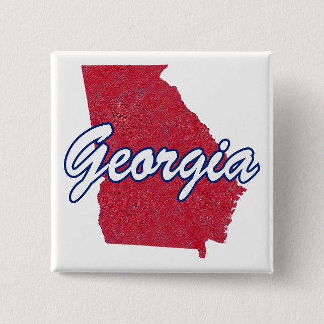 Georgia 15 Cm Square Badge (Front)