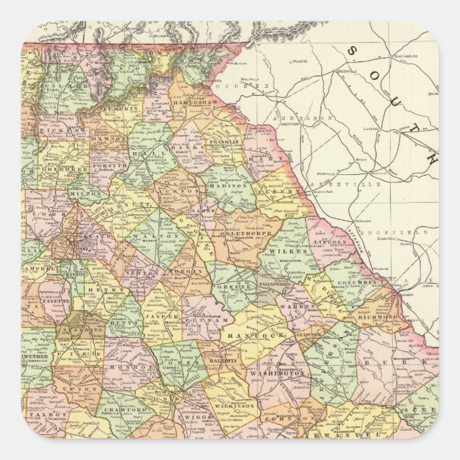 Georgia 2 square sticker (Front)