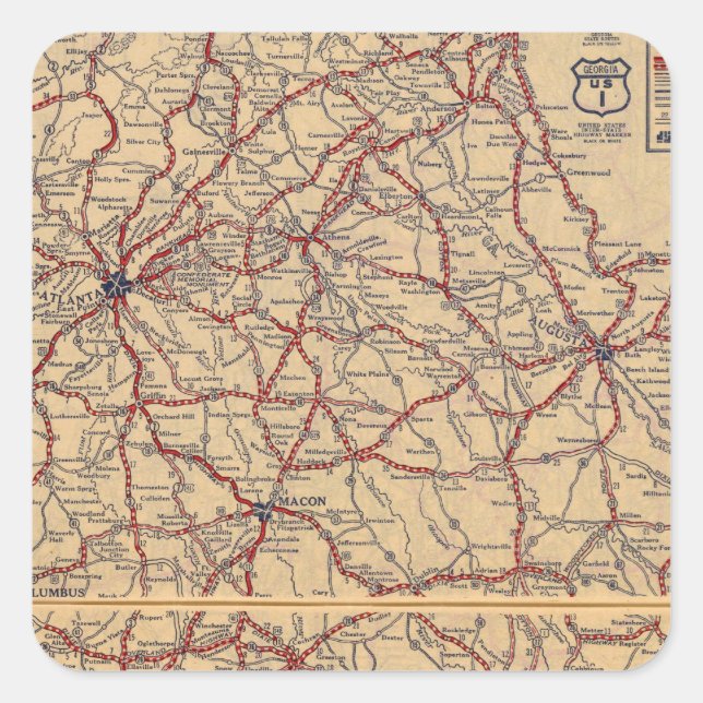 Georgia 8 square sticker (Front)