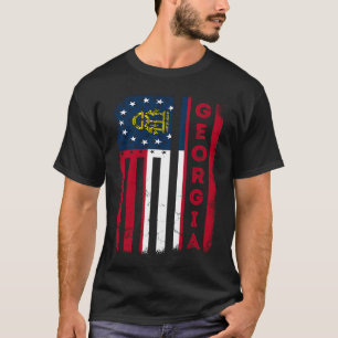 Georgia American Flag Home State of Georgia Flag T-Shirt