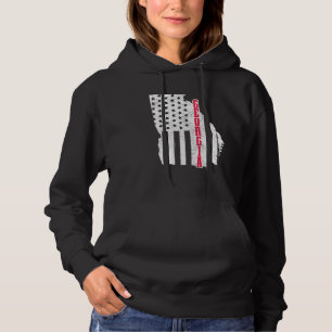 Georgia American Flag State Map Pride Patriotic 4t Hoodie