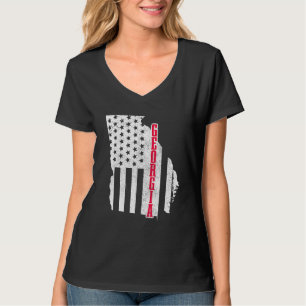Georgia American Flag State Map Pride Patriotic 4t T-Shirt