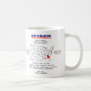 Georgia American state on a map and useful info Coffee Mug