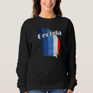 Georgia American State Outline Map Usa Sweatshirt