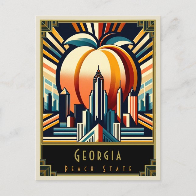 Georgia | Art Deco Postcard (Front)