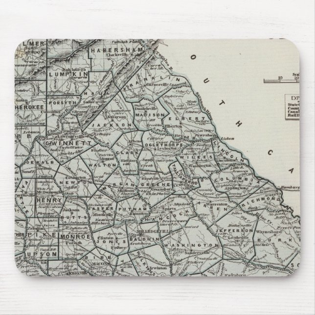Georgia Atlas Map Mouse Pad (Front)