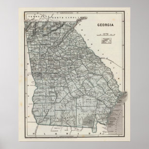 Georgia Atlas Map Poster