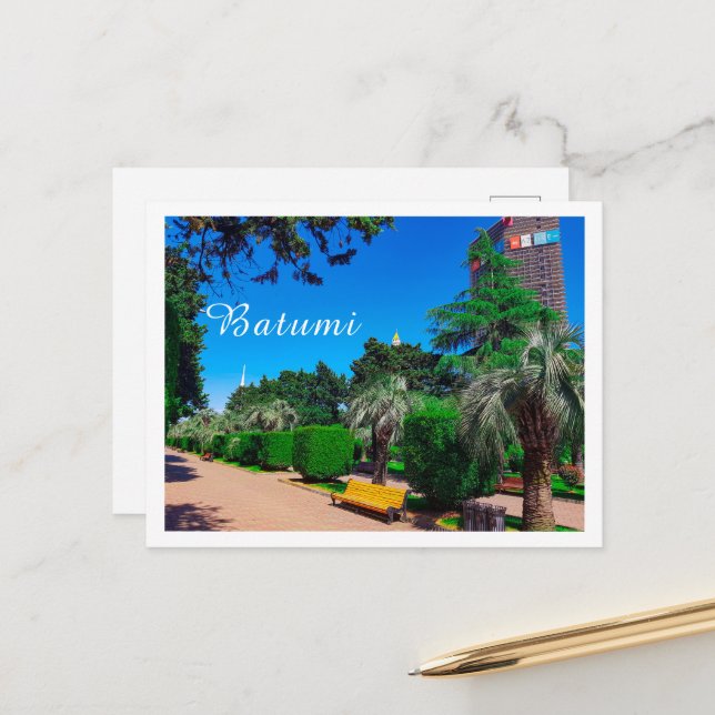 Georgia Batumi Architecture Landscape Postcard (Front/Back In Situ)