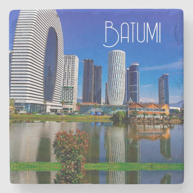 Georgia Batumi Architecture Landscape Stone Coaster (Front)