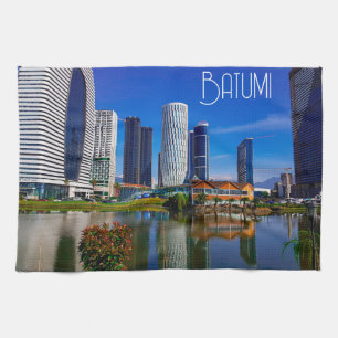 Georgia Batumi Architecture Landscape Tea Towel