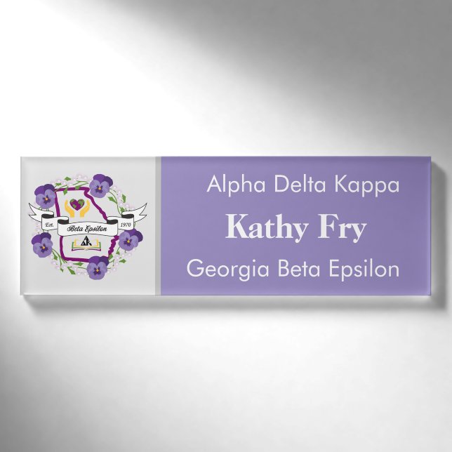Georgia Beta Epsilon Nametag Template Name Tag (Front)