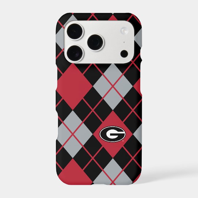 Georgia Bulldogs Logo | Argyle Pattern (Back)