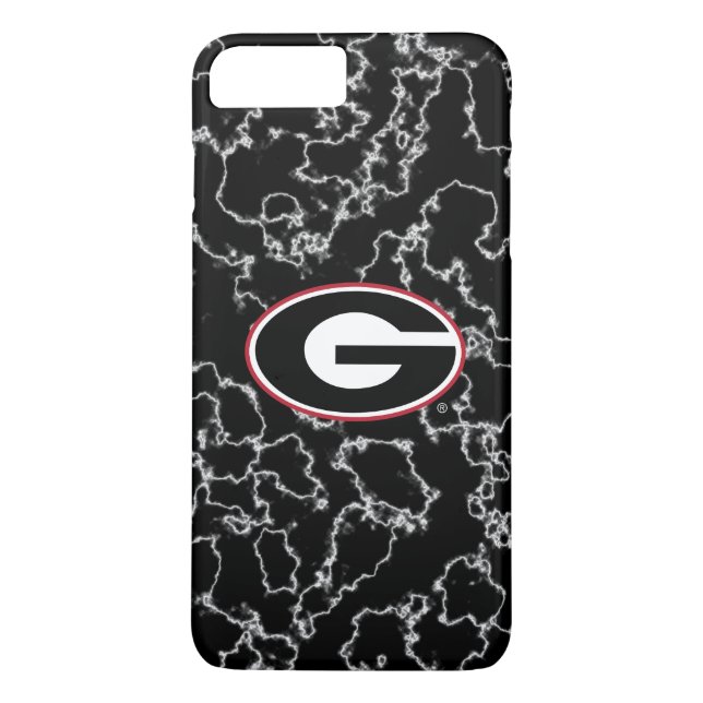 Georgia Bulldogs Logo | Black Marble Case-Mate iPhone Case (Back)