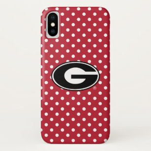 Georgia Bulldogs Logo   Polka Dot Pattern Case-Mate iPhone Case