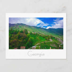 Georgia Caucuses Mountains Landscape Nature Postcard