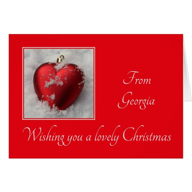 Georgia    Christmas Card, state specific (Front Horizontal)
