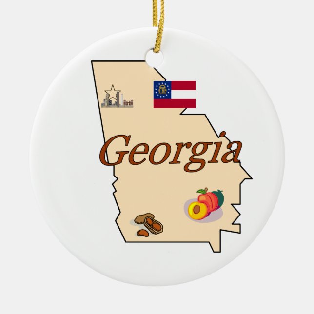 Georgia Christmas Tree Ornament (Front)