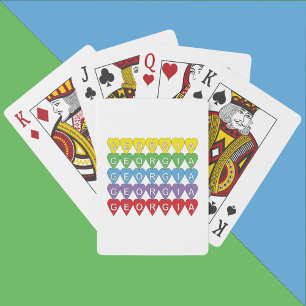 Georgia Colorful Hearts Playing Cards