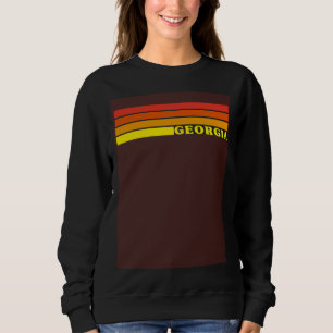 Georgia  Colorful Red Orange Yellow 70s Style Retr Sweatshirt