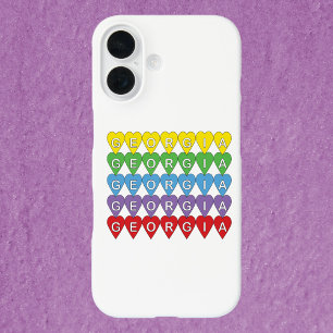 Georgia Colourful Hearts iPhone 16 Case