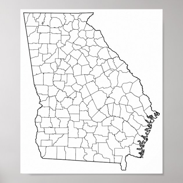 Georgia Counties Blank Outline Map Poster Zazzle Co Nz Georgia Counties Blank Outline Map Poster R49be1dc3d1384968bd09fd4a88fdb74d Ebgyp 8byvr 630 