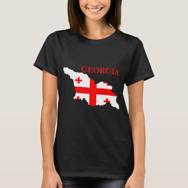 Georgia Country T-ShirtGeorgia Country Flag Map T-Shirt (Front)