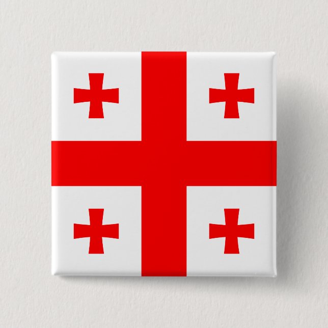 Georgia Flag 15 Cm Square Badge (Front)
