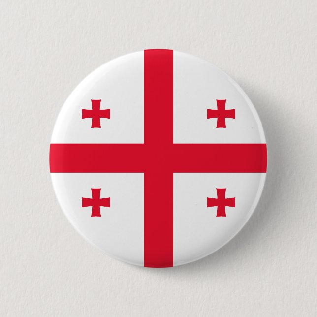 Georgia Flag 6 Cm Round Badge (Front)