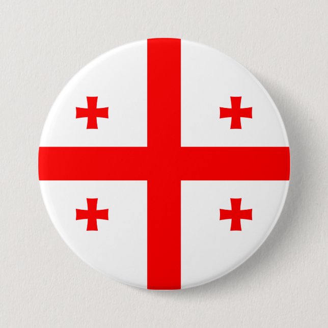 Georgia Flag 7.5 Cm Round Badge (Front)