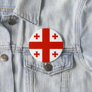 Georgia flag 7.5 cm round badge