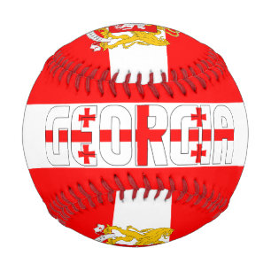 Georgia Flag and Coat of Arms Patriotic Baseball