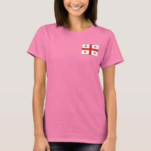 Georgia Flag and Map dk T-Shirt
