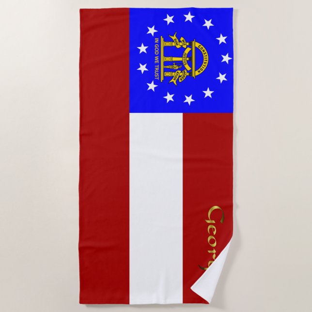 Georgia flag beach towel (Front)