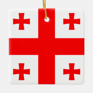 Georgia Flag Ceramic Ornament