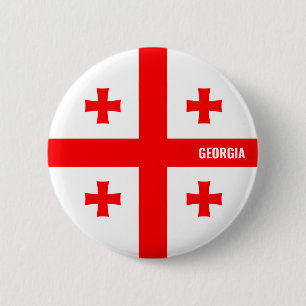 Georgia Flag Charming Patriotic 6 Cm Round Badge