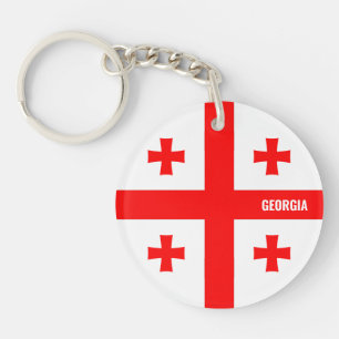 Georgia Flag Charming Patriotic Key Ring