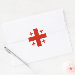 Georgia flag classic round sticker