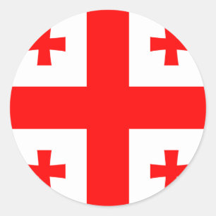 Georgia Flag Classic Round Sticker
