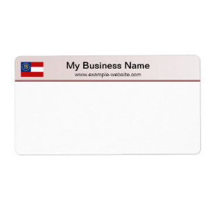 Georgia Flag Header Shipping Label