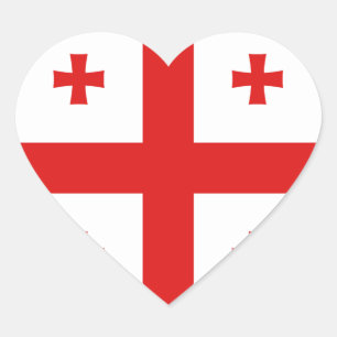 Georgia Flag Heart Sticker
