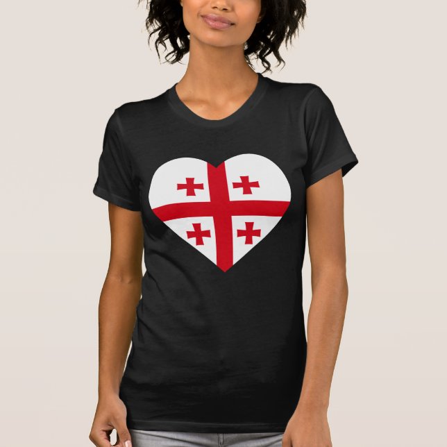 Georgia Flag Heart T-Shirt (Front)