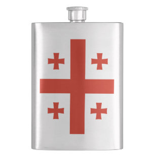 Georgia flag hip flask