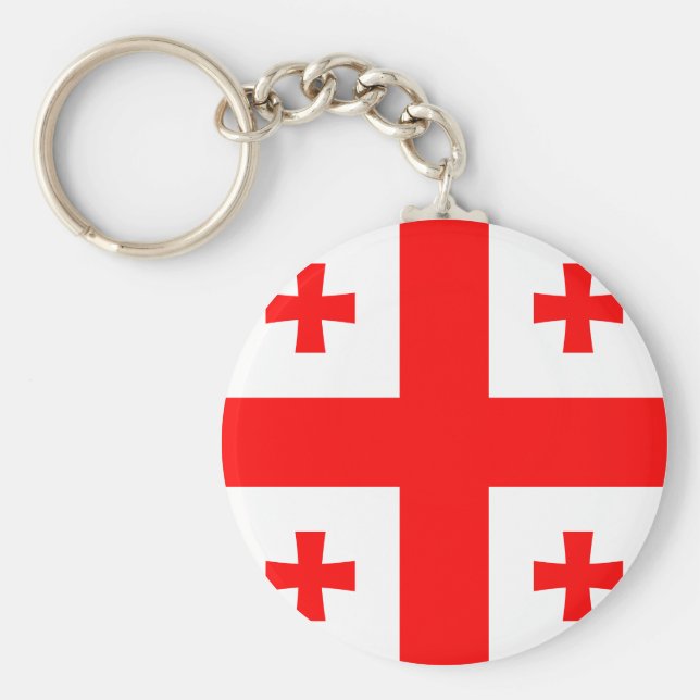 Georgia Flag Key Ring (Front)
