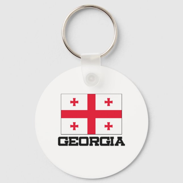 Georgia Flag Key Ring (Front)